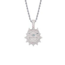 Load image into Gallery viewer, GUCY New Dog Pendant Necklace With Tennis Chain Gold Silver Color ced Out Cubic Zircon Hip Hop Rock Jewelry For Men Gift

