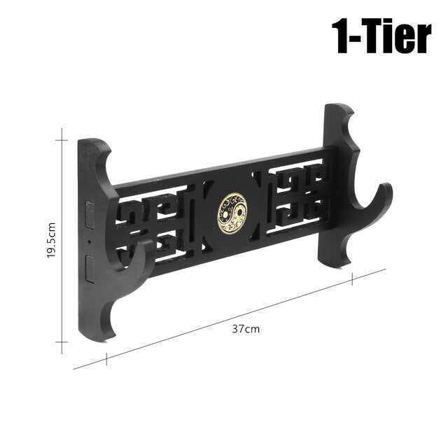 Meigar 1/2/3/4 Layer Wall Mount Samurai Sword Holder Katana Holder Stand Hanger Bracket Rack Display Black Home Decor Crafts